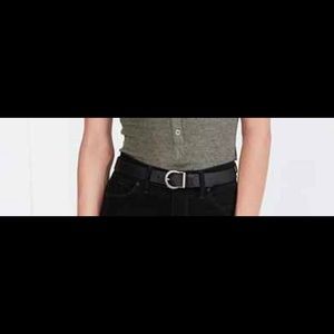 NWOT Simple Black and Silver Belt